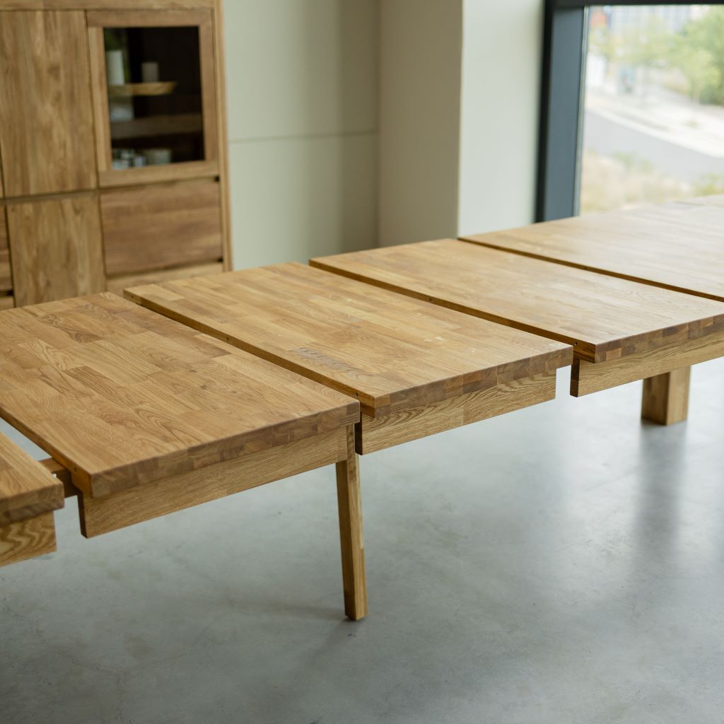 Table à manger extensible en chêne massif Balder